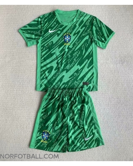 Billige Fotballdrakt Brasil Keeper Replika Hjemmedraktsett Barn Copa America 2024 Kortermet (med bukser)